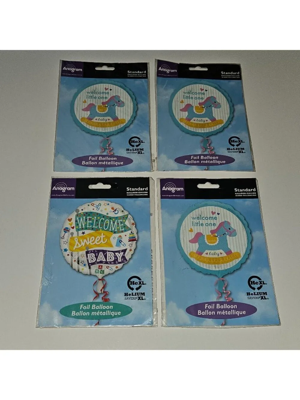 NEW 4 Welcome Little One Sweet Baby Shower Foil Balloons Lot 17